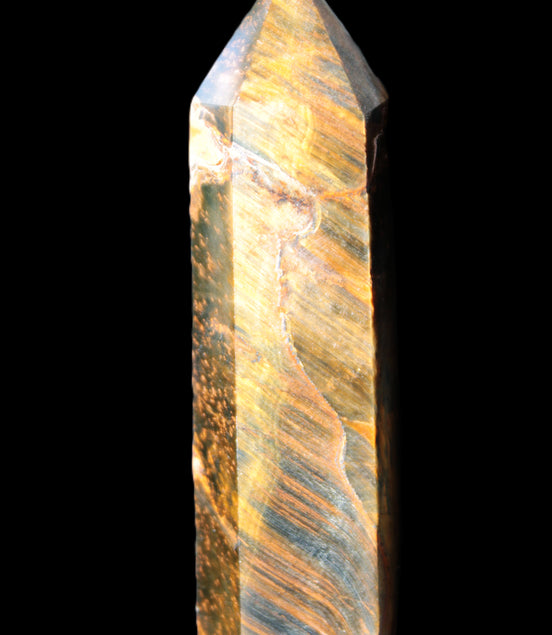 Blue Tigers Eye wand 68mm 67.9g in sunlight Rocks and Things Store