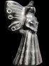 Obsidian hand-carved flower faerie 26*59mm 37.7g Rocks and Things Store