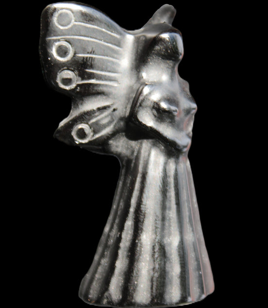 Obsidian hand-carved flower faerie 26*59mm 37.7g Rocks and Things Store