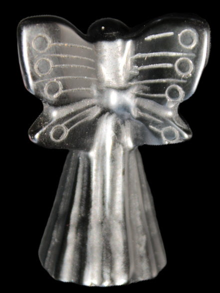 Obsidian hand-carved flower faerie 26*59mm 37.7g Rocks and Things Store