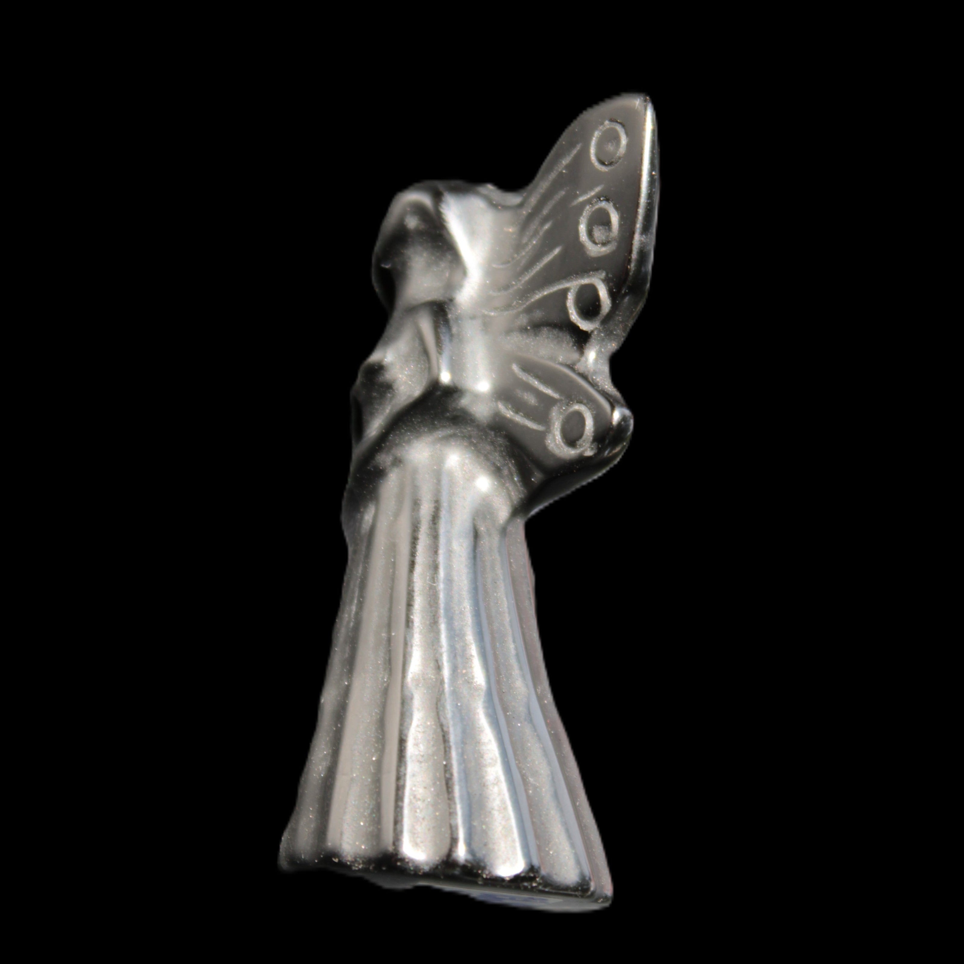 Obsidian hand-carved flower faerie 26*59mm 37.7g Rocks and Things Store