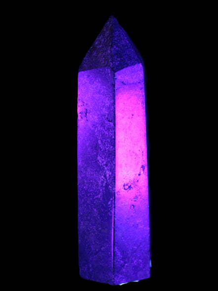 Dragons Blood Stone wand 74mm 63g in UV light - Rocks and Things Store