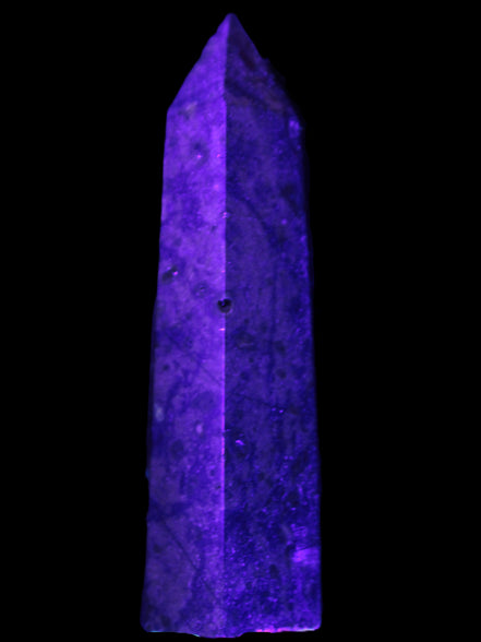 Dragons Blood Stone wand 74mm 63g in UV light - Rocks and Things Store