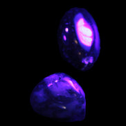 Green Moss Agate 2 polished stones 12-15g in UV light - Rocks and Things Store