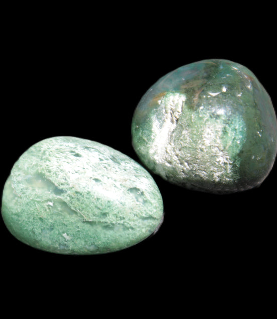 Green Moss Agate 2 polished stones 12-15g Rocks and Things Store