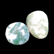 Green Moss Agate 2 polished stones 12-15g Rocks and Things Store