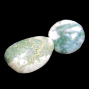 Green Moss Agate 2 polished stones 12-15g Rocks and Things Store