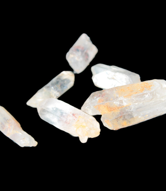 Lepidocrosite Fire Quartz from Namibia 5/6 crystals 5-7g in sunlight - Rocks and Things Store