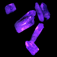 Lepidocrosite Fire Quartz from Namibia 5/6 crystals 5-7g in UV light - Rocks and Things Store