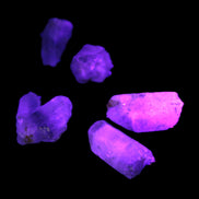Lepidocrosite Fire Quartz from Namibia 5/6 crystals 5-7g in UV light - Rocks and Things Store