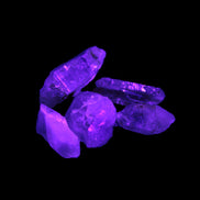 Lepidocrosite Fire Quartz from Namibia 5/6 crystals 5-7g in UV light - Rocks and Things Store