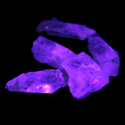 Lepidocrosite Fire Quartz from Namibia 5/6 crystals 5-7g in UV light - Rocks and Things Store