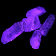 Lepidocrosite Fire Quartz from Namibia 5/6 crystals 5-7g in UV light - Rocks and Things Store