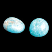 Neon Blue Apatite 2 tumbled stones 17-20mm 14g Rocks and Things Store