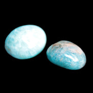 Neon Blue Apatite 2 tumbled stones 17-20mm 14g Rocks and Things Store