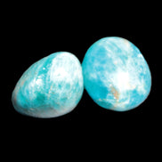 Neon Blue Apatite 2 tumbled stones 17-20mm 14g Rocks and Things Store