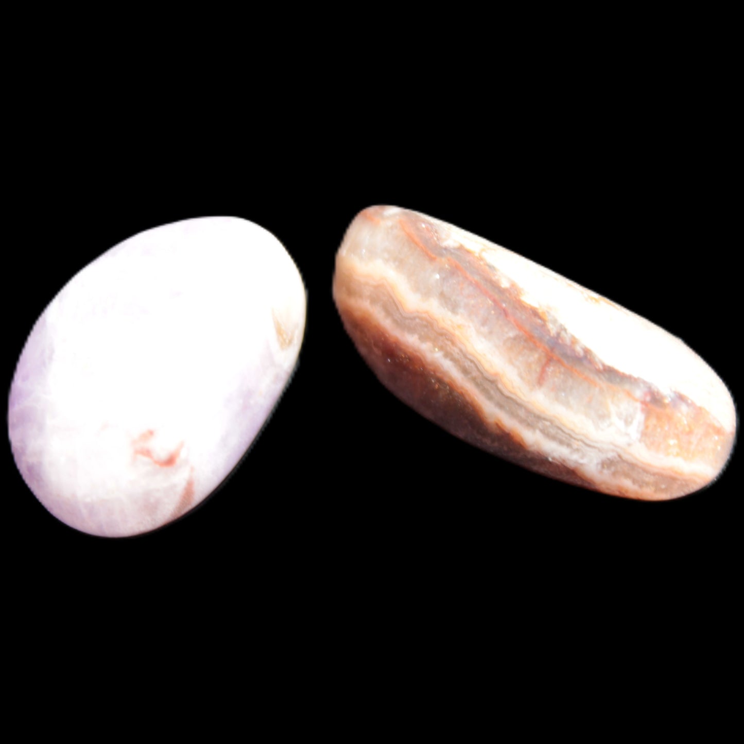 Two Auralite polished stones from Morocco 12-15g Rocks and Things Store