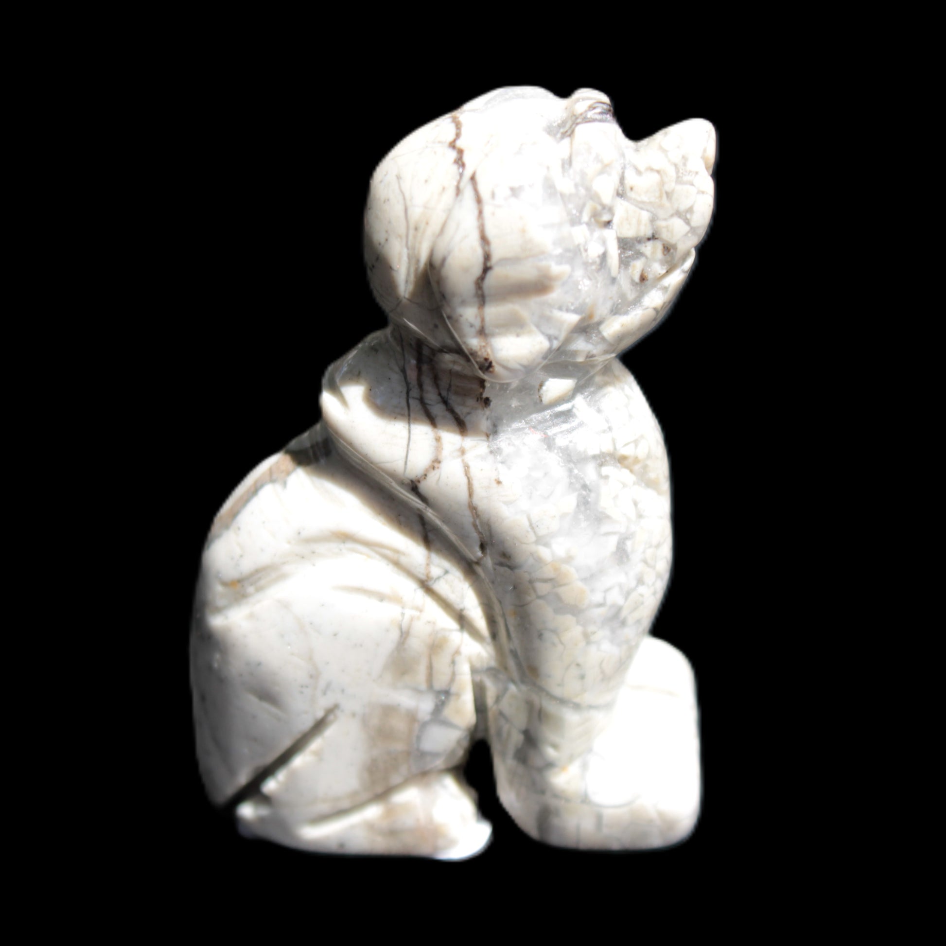 Hand carved Stone dog 35*53mm 50g Rocks and Things Store