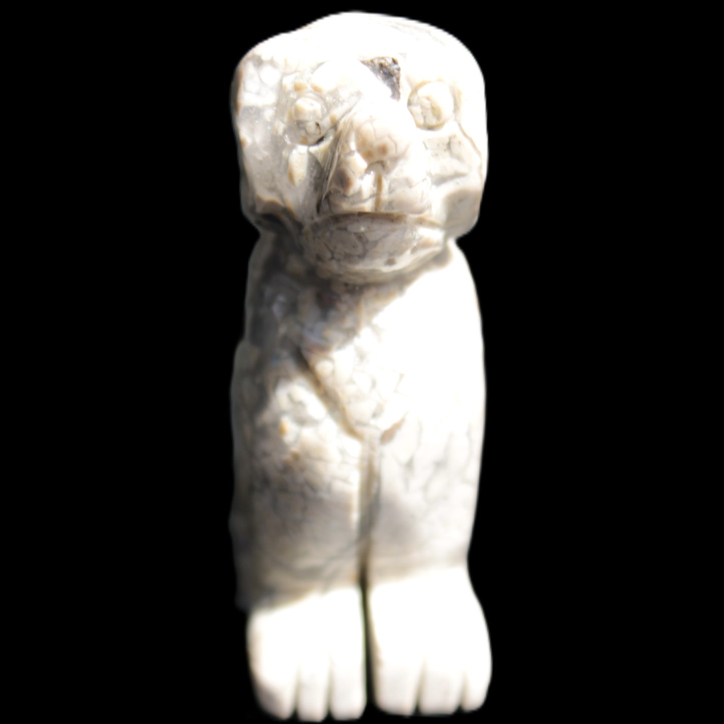 Hand carved Stone dog 35*53mm 50g Rocks and Things Store