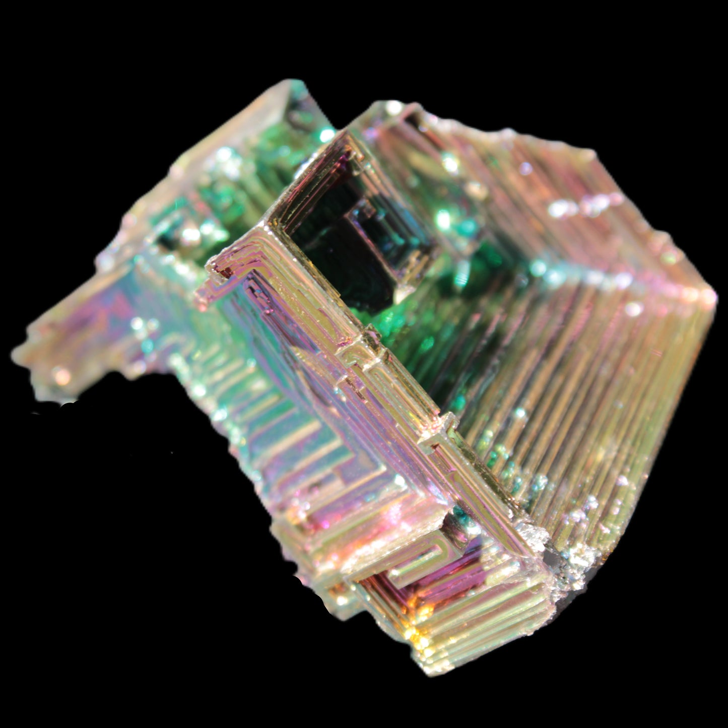 Bismuth crystal castle 58*47*61mm 174.7g Rocks and Things Store