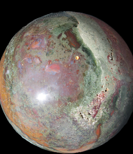 Moss Agate Ocean Jasper sphere 9480g Rocks and Things