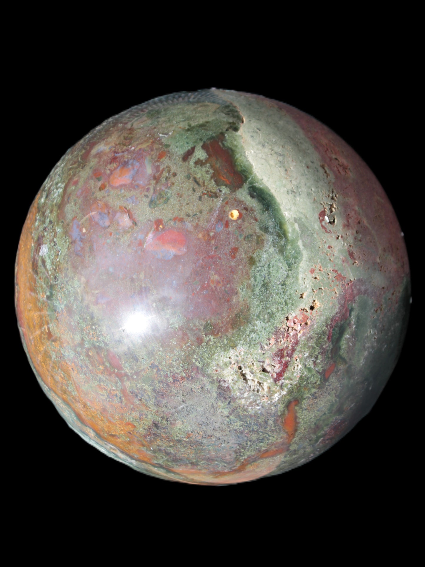 Moss Agate Ocean Jasper sphere 9480g Rocks and Things