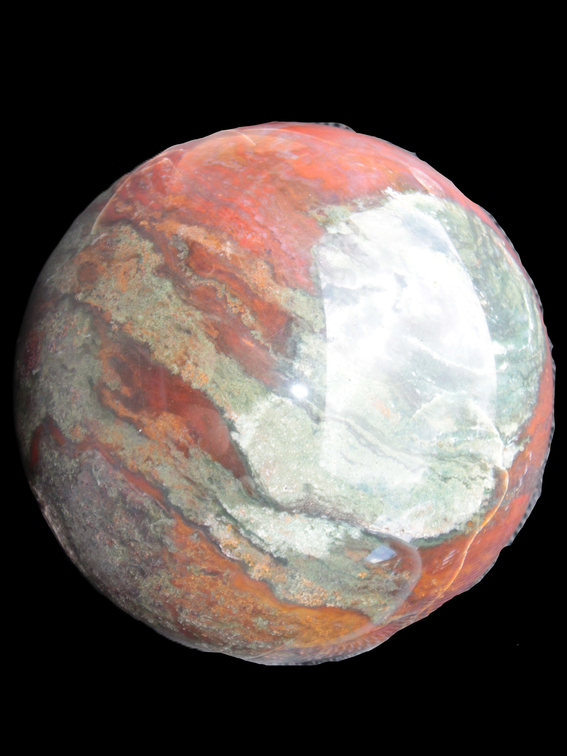 Moss Agate Ocean Jasper sphere 9480g Rocks and Things