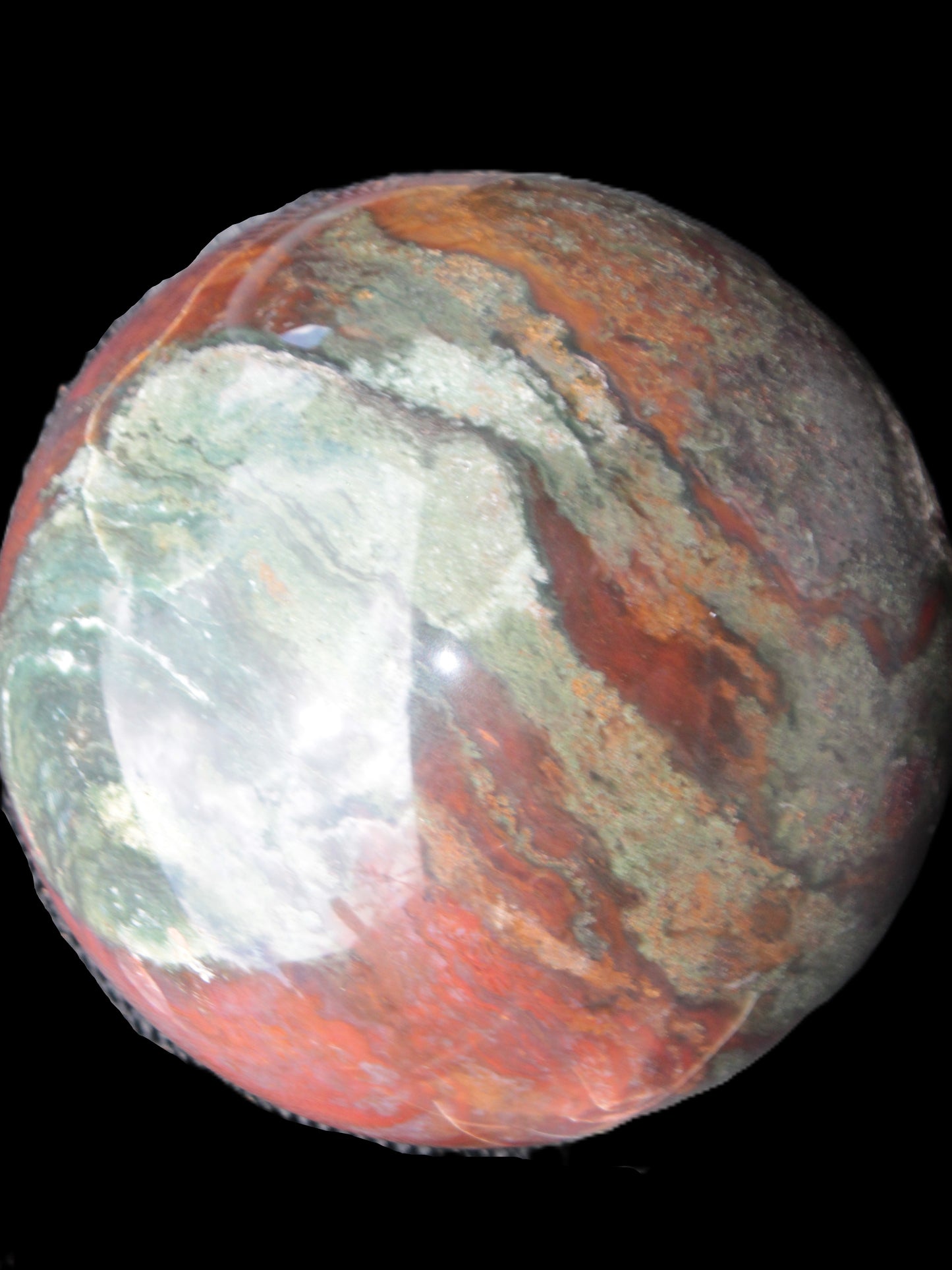 Moss Agate Ocean Jasper sphere 9480g Rocks and Things