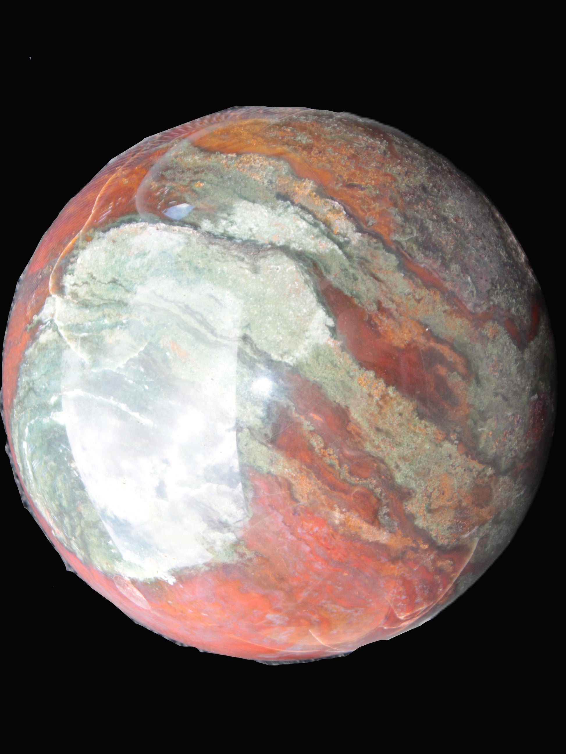 Moss Agate Ocean Jasper sphere 9480g Rocks and Things