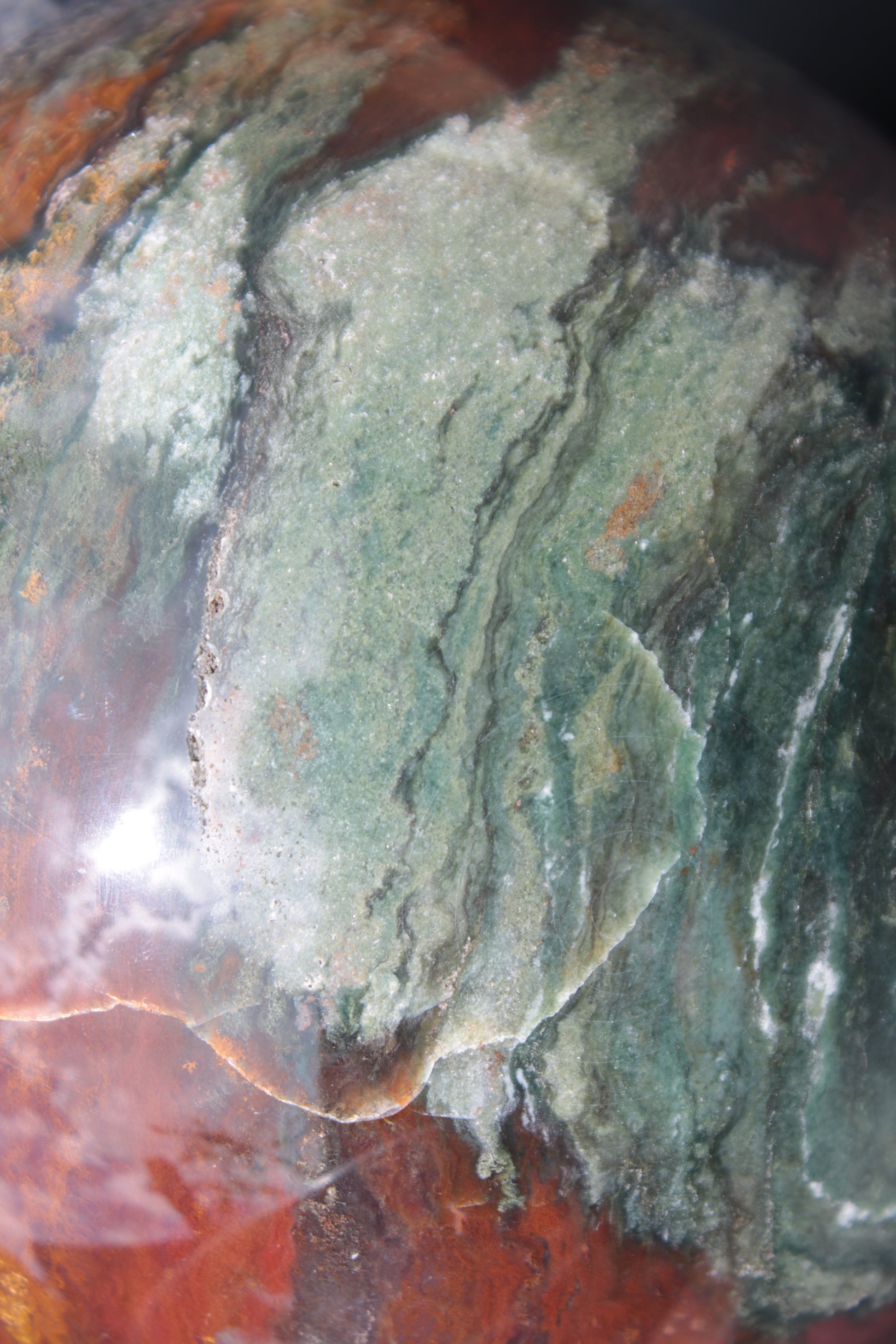 Moss Agate Ocean Jasper sphere 9480g Rocks and Things