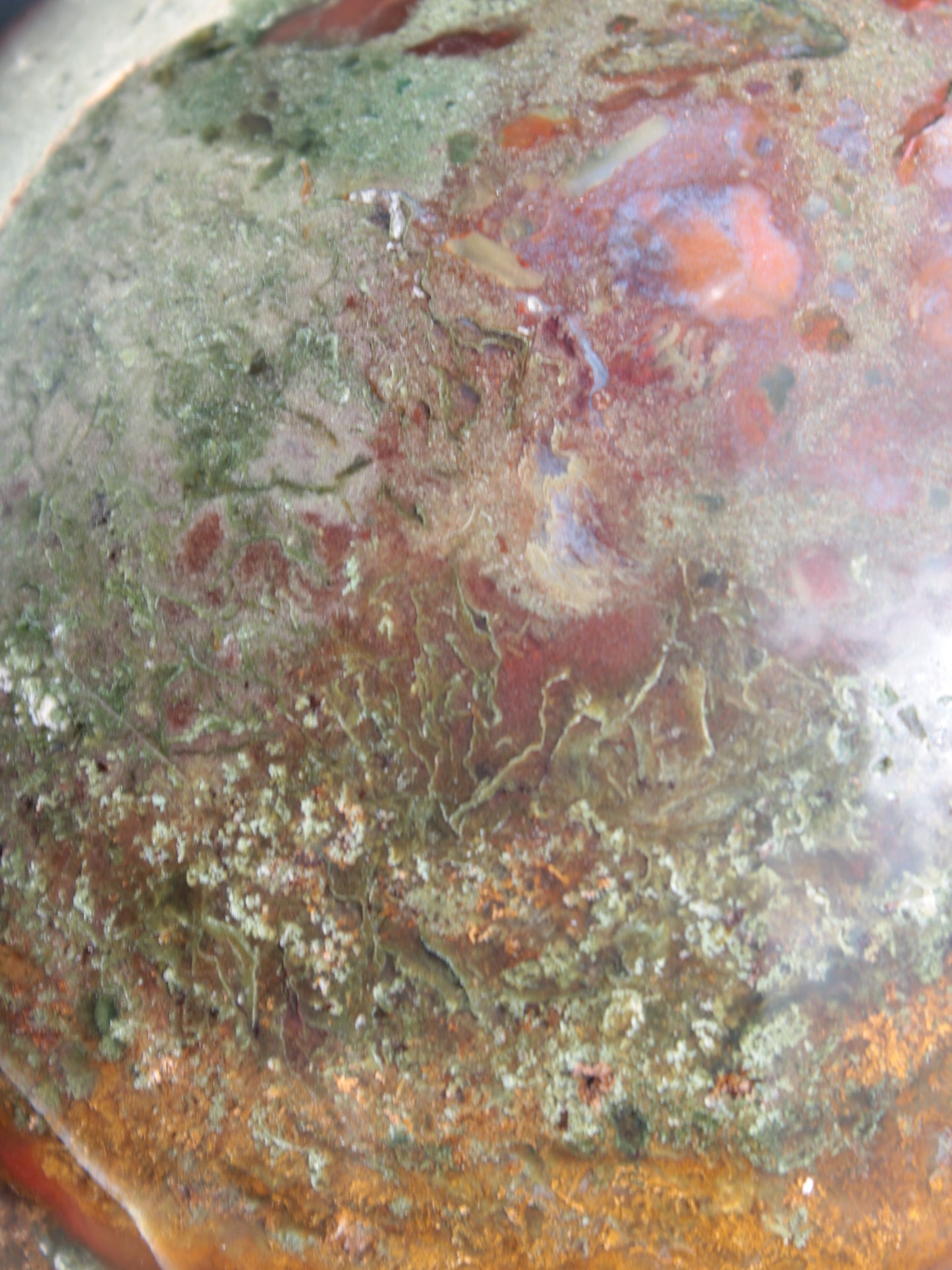 Moss Agate Ocean Jasper sphere 9480g Rocks and Things