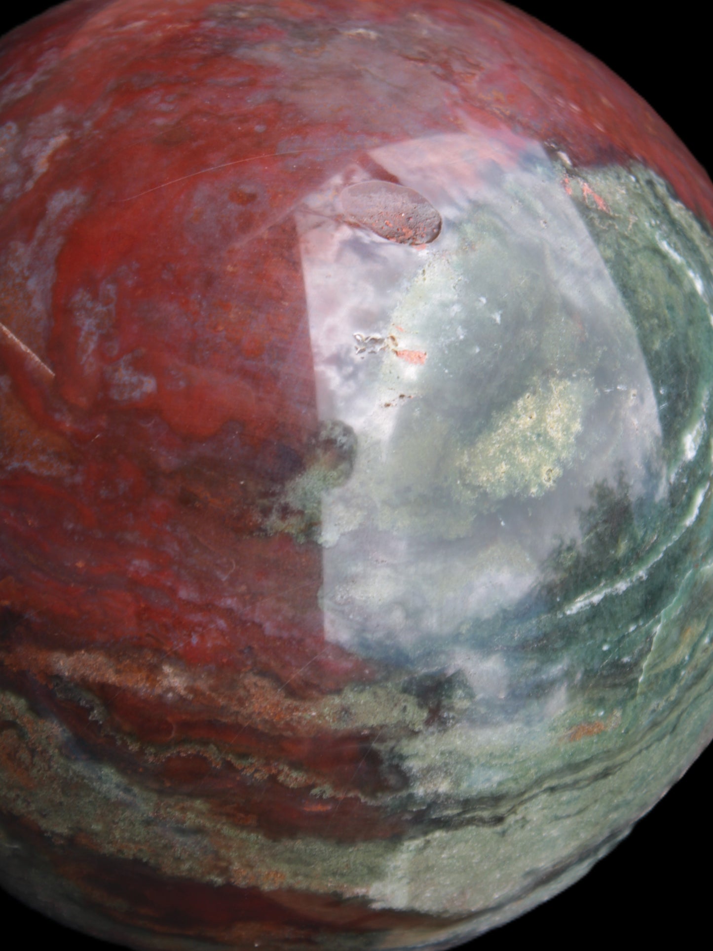 Moss Agate Ocean Jasper sphere 9480g Rocks and Things