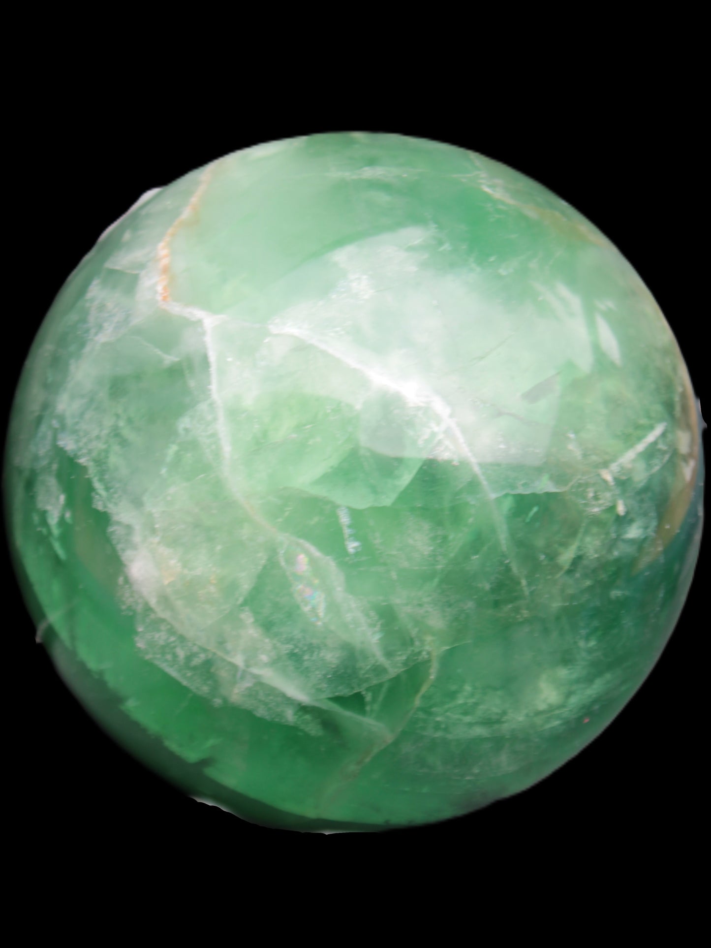 Rainbows Green Fluorite sphere 120mm 3350g