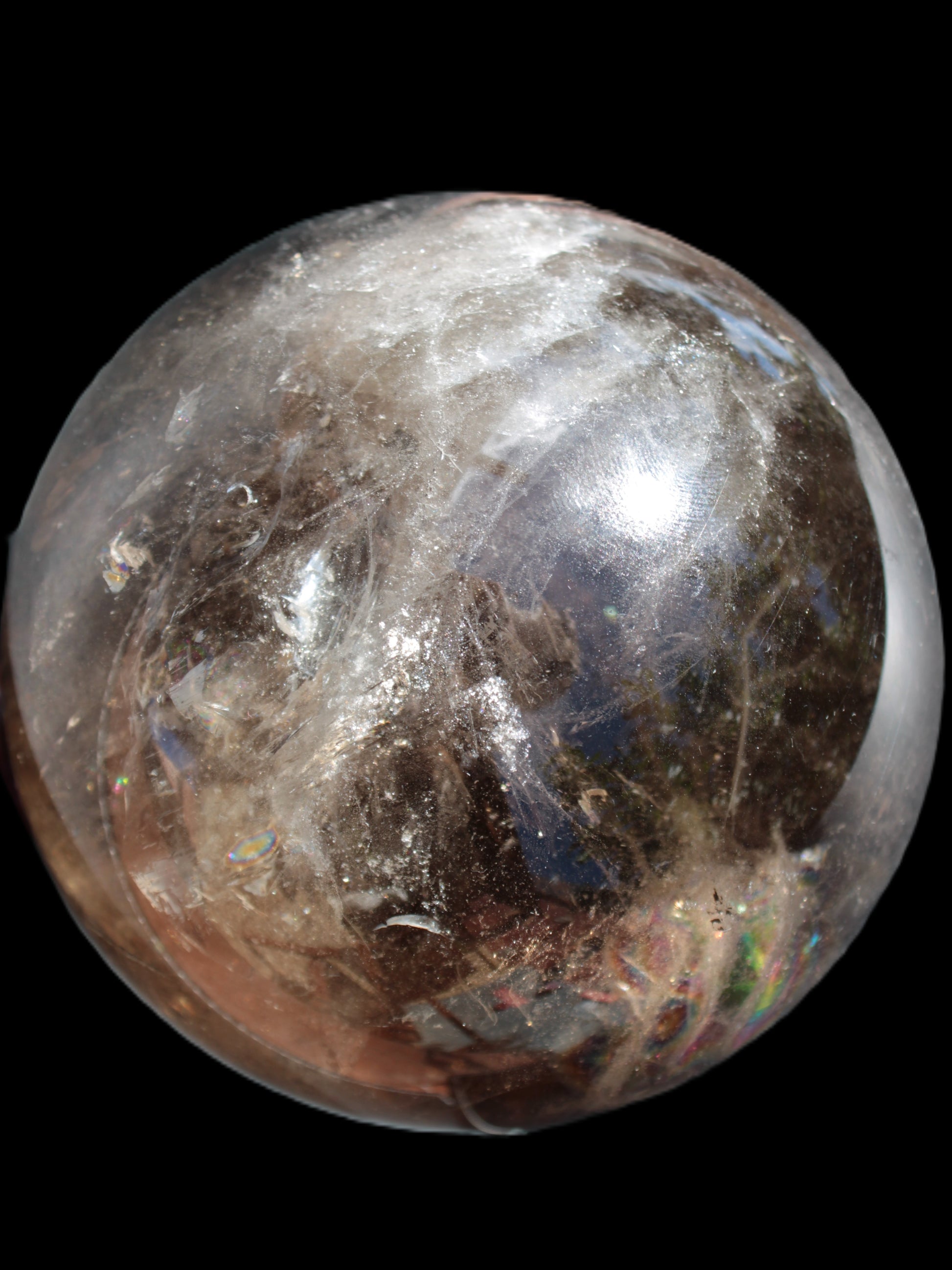 Awesome Black Smoky Quartz sphere 116mm 2180g Rocks and Things Store