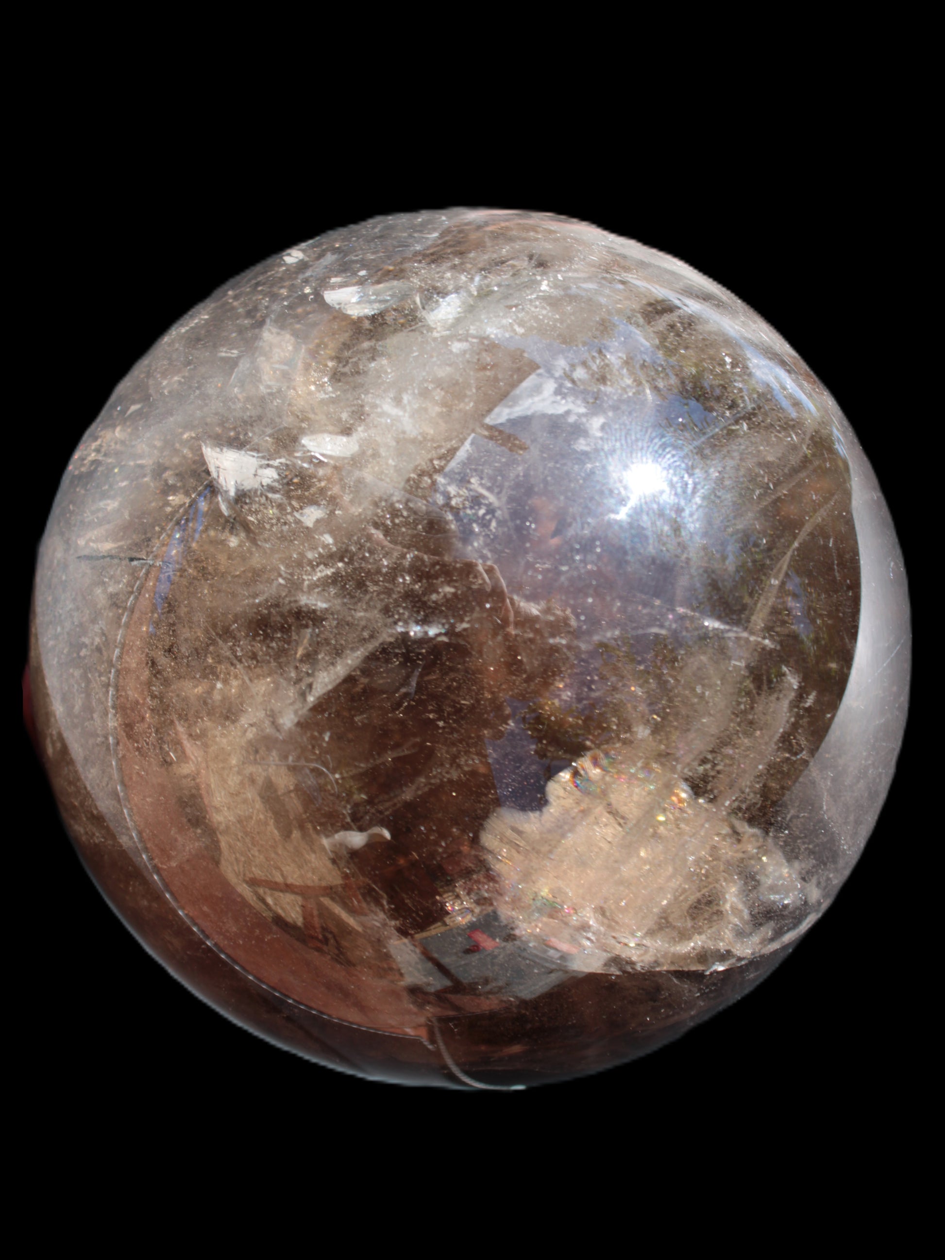 Awesome Black Smoky Quartz sphere 116mm 2180g Rocks and Things Store