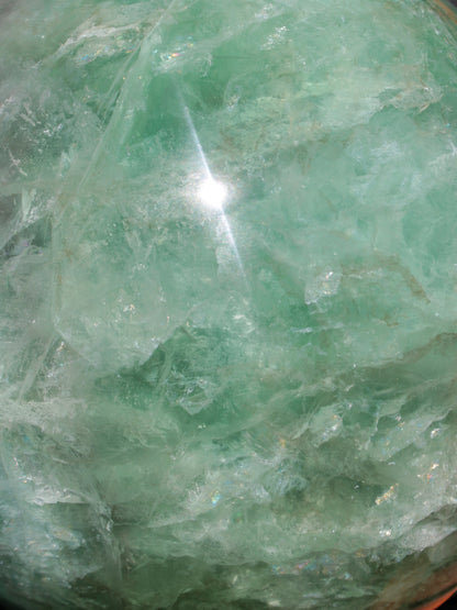 Gorgeous Green Fluorite sphere 192mm 12100g Rocks and Things Store