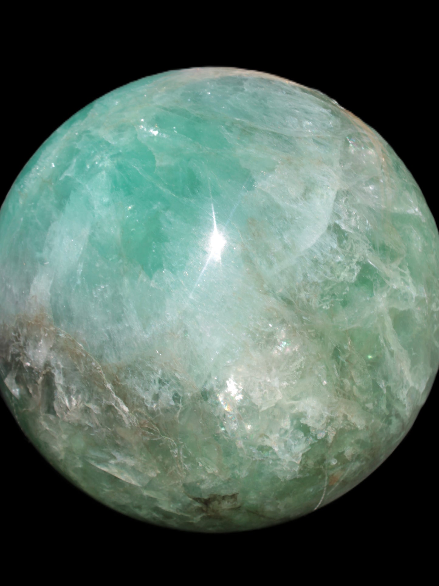 Gorgeous Green Fluorite sphere 192mm 12100g Rocks and Things Store