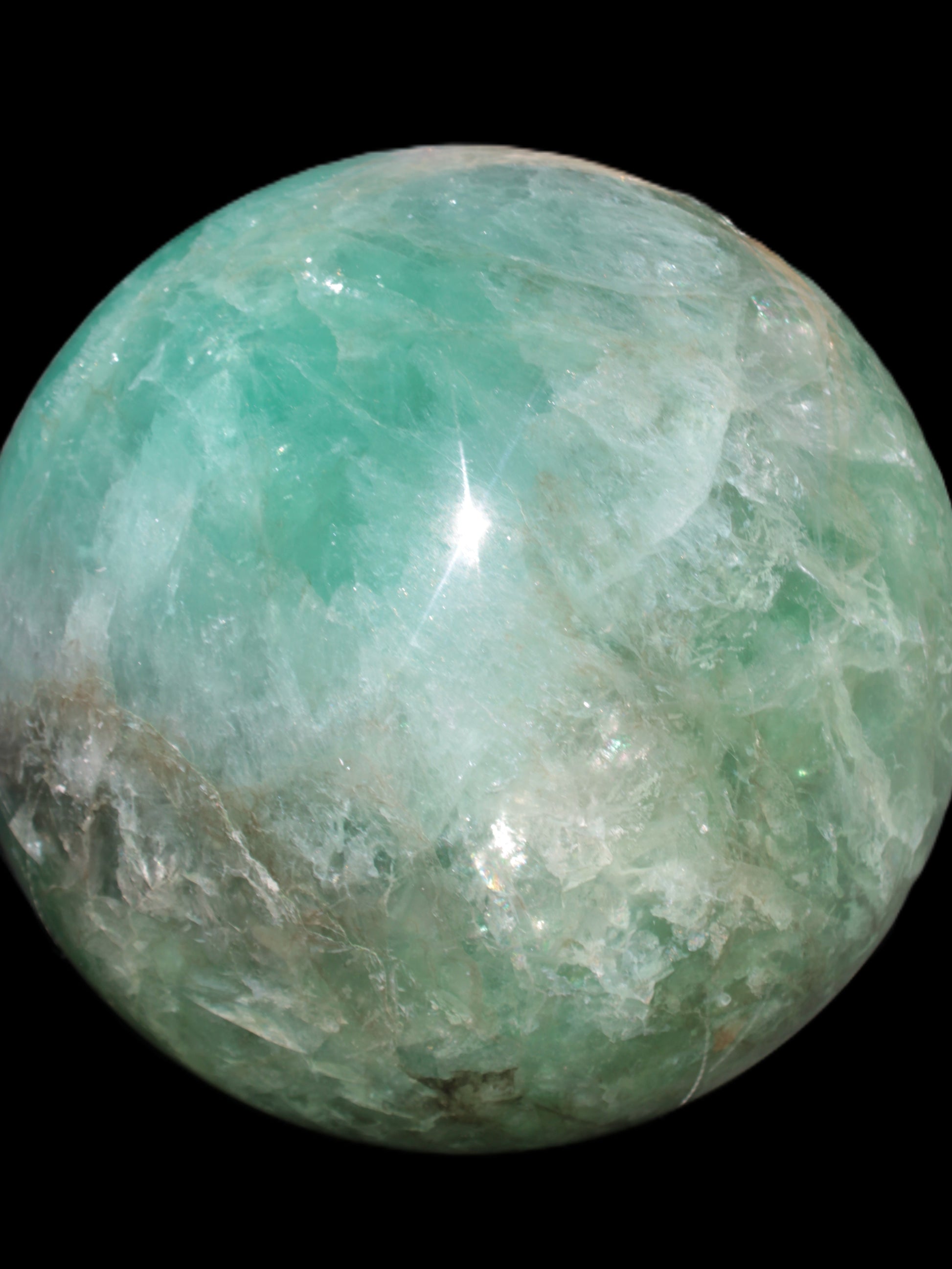 Gorgeous Green Fluorite sphere 192mm 12100g Rocks and Things Store