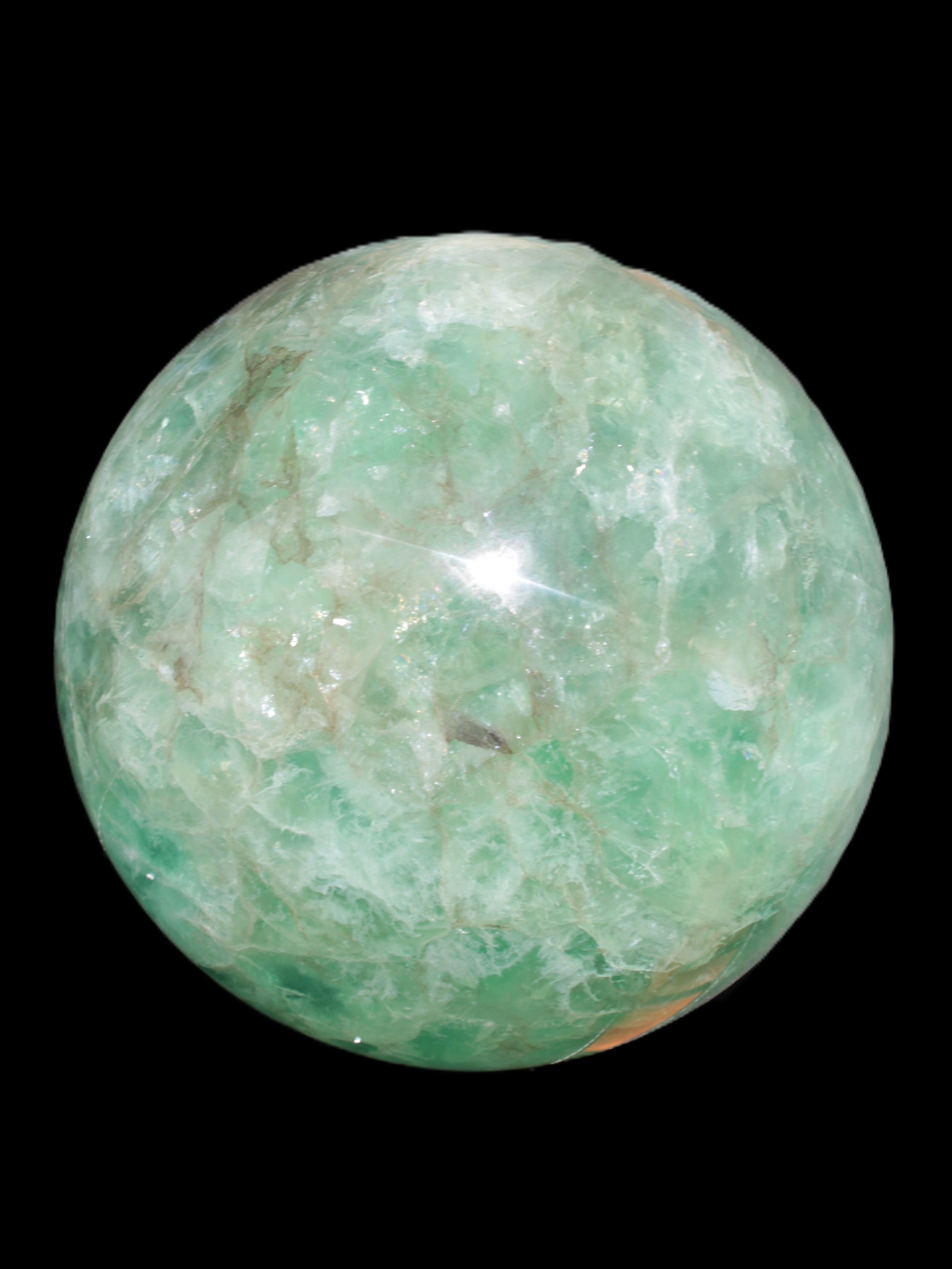 Gorgeous Green Fluorite sphere 192mm 12100g Rocks and Things Store