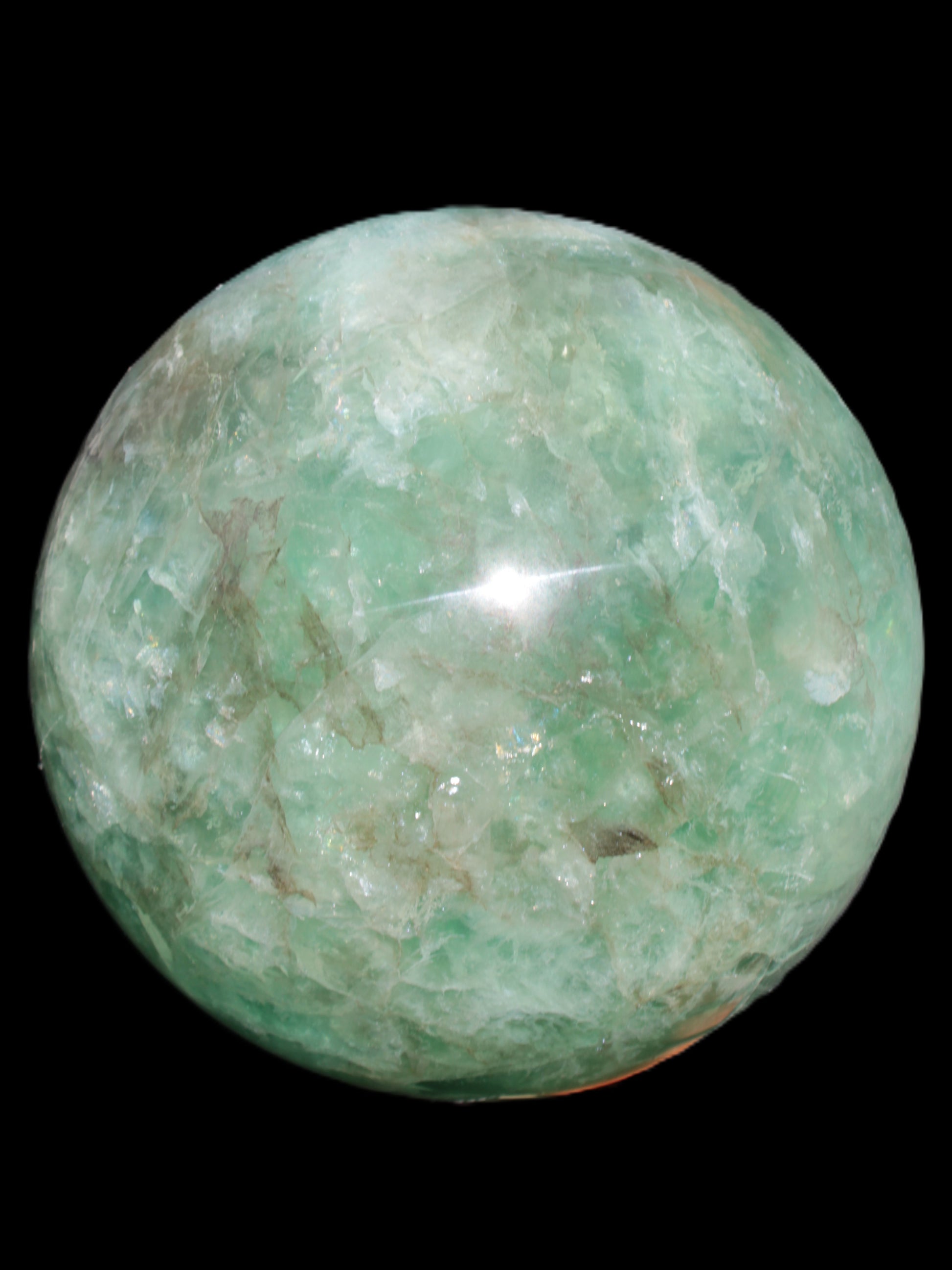 Gorgeous Green Fluorite sphere 192mm 12100g Rocks and Things Store