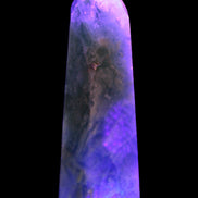 Green Fluorite obelisk 707g in UV light
