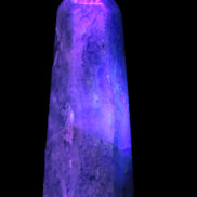Green Fluorite obelisk 707g in UV light - Rocks and Things Store