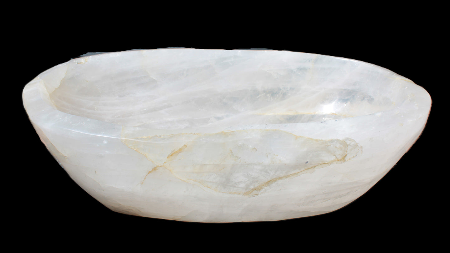 Quartz carved basin 390*220*130mm 10360g Rocks and Things