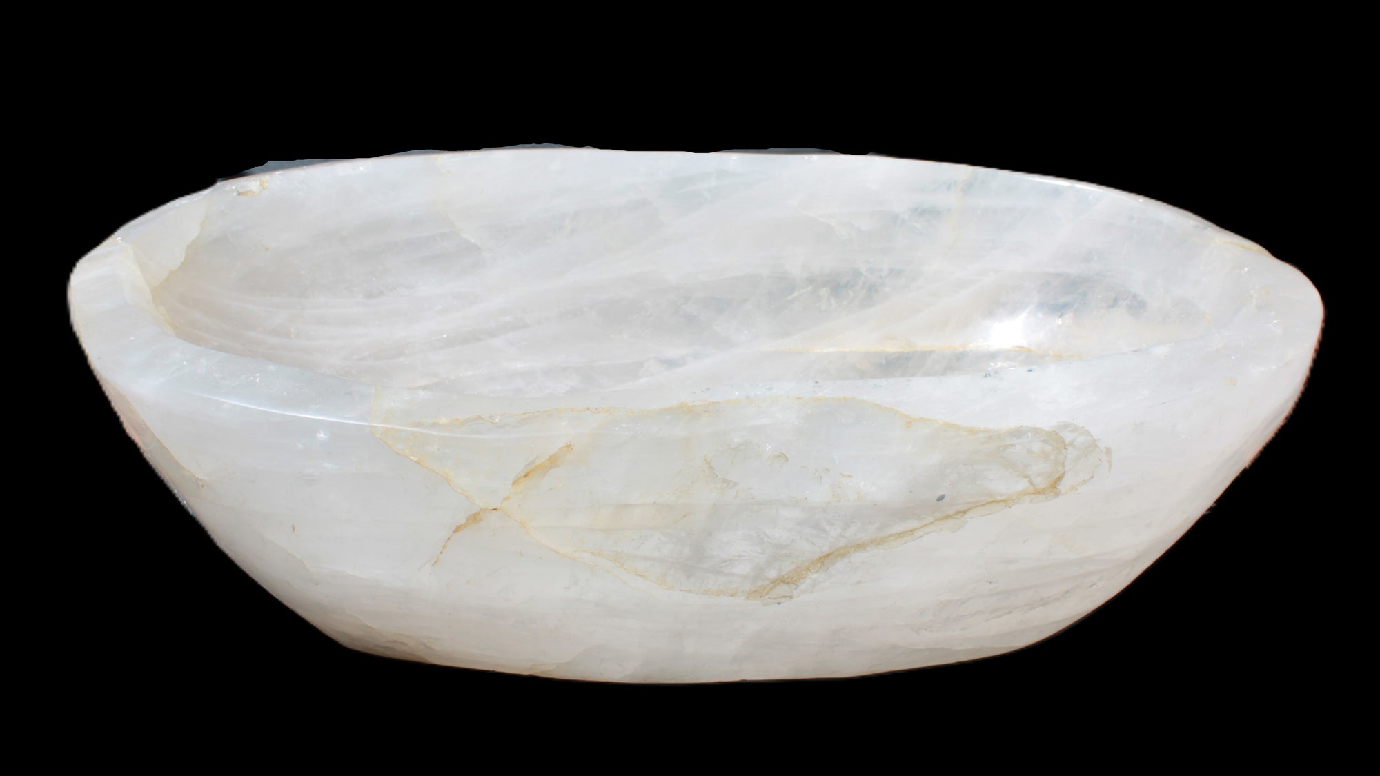 Quartz carved basin 390*220*130mm 10360g Rocks and Things
