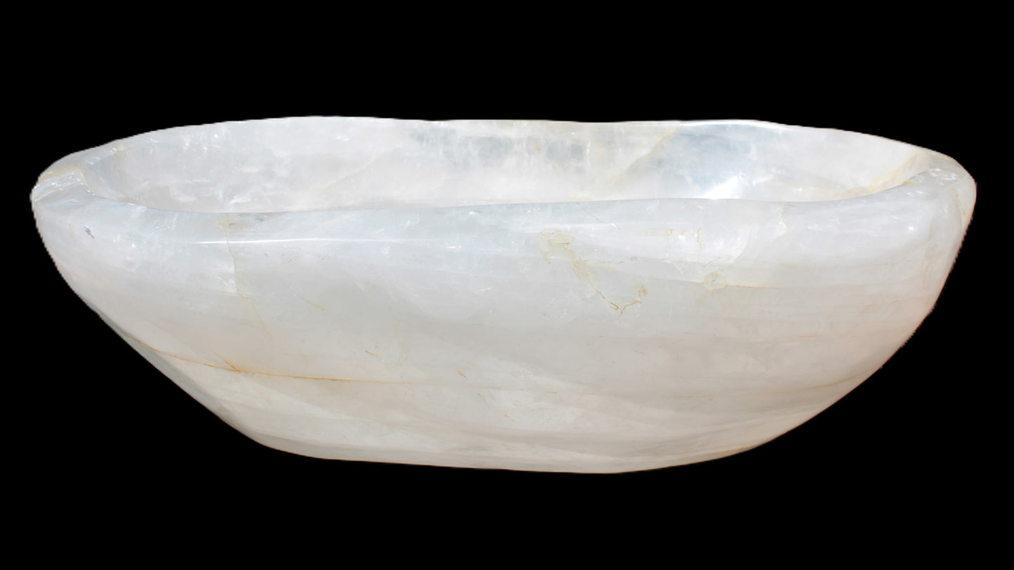 Quartz carved basin 390*220*130mm 10360g Rocks and Things