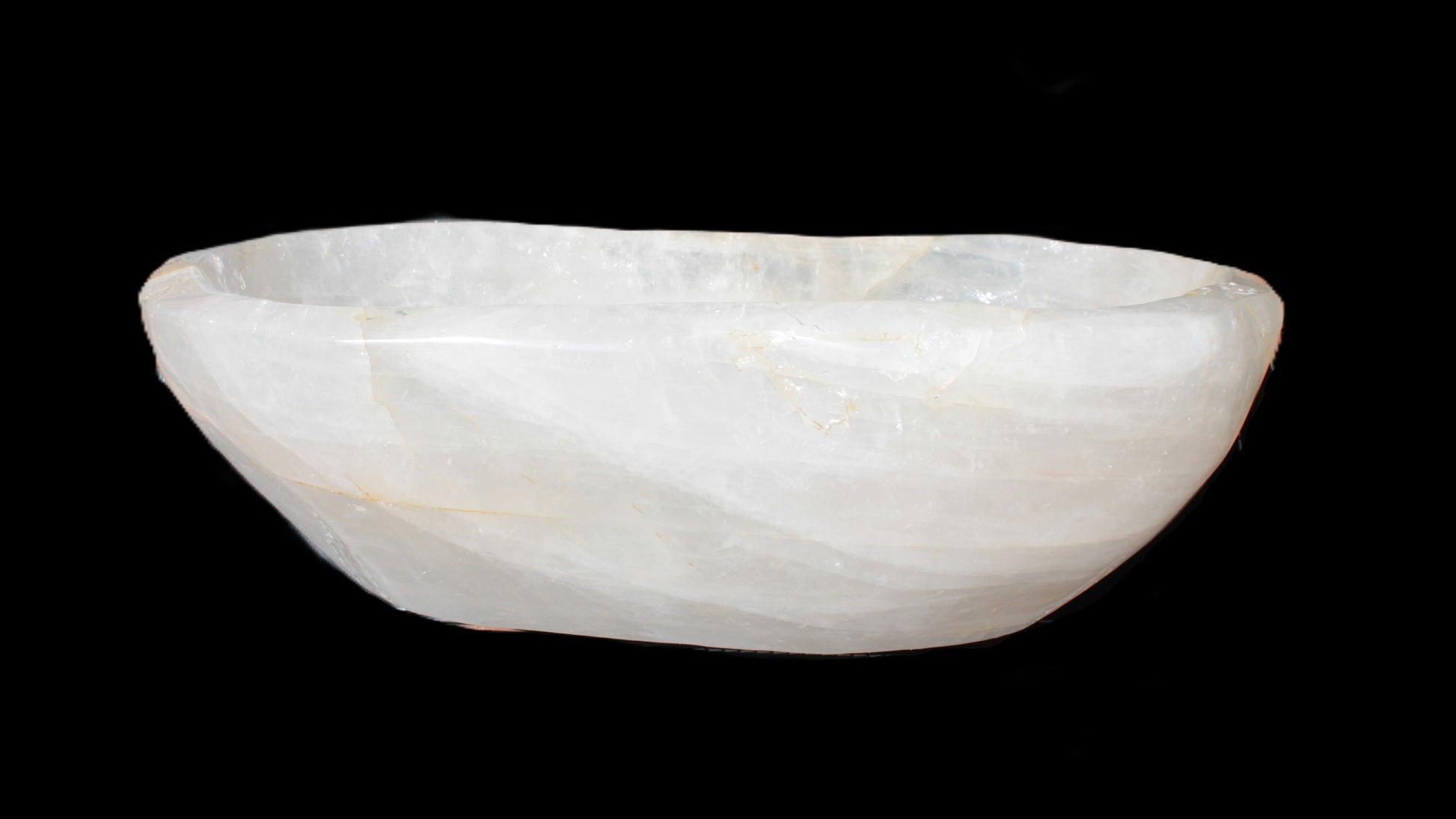 Quartz carved basin 390*220*130mm 10360g Rocks and Things