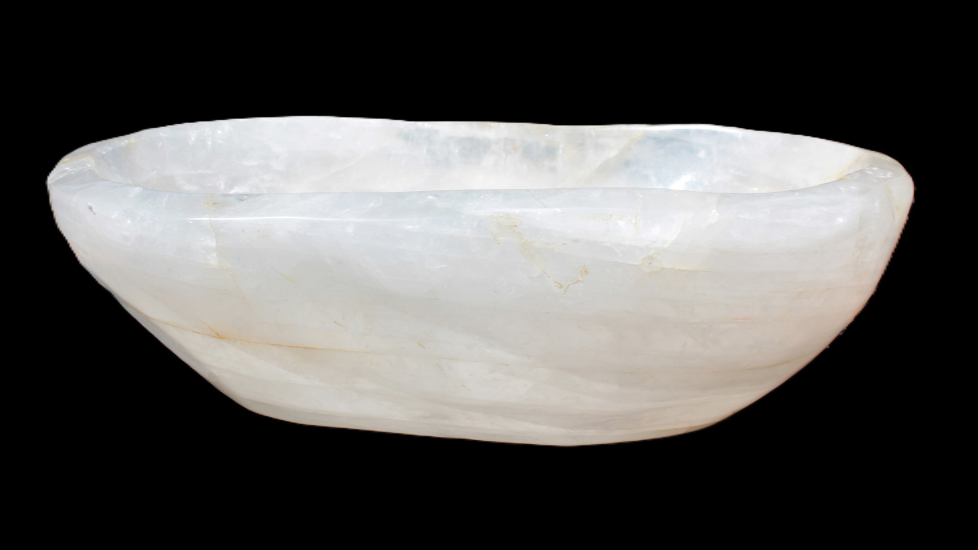 Quartz carved basin 390*220*130mm 10360g Rocks and Things