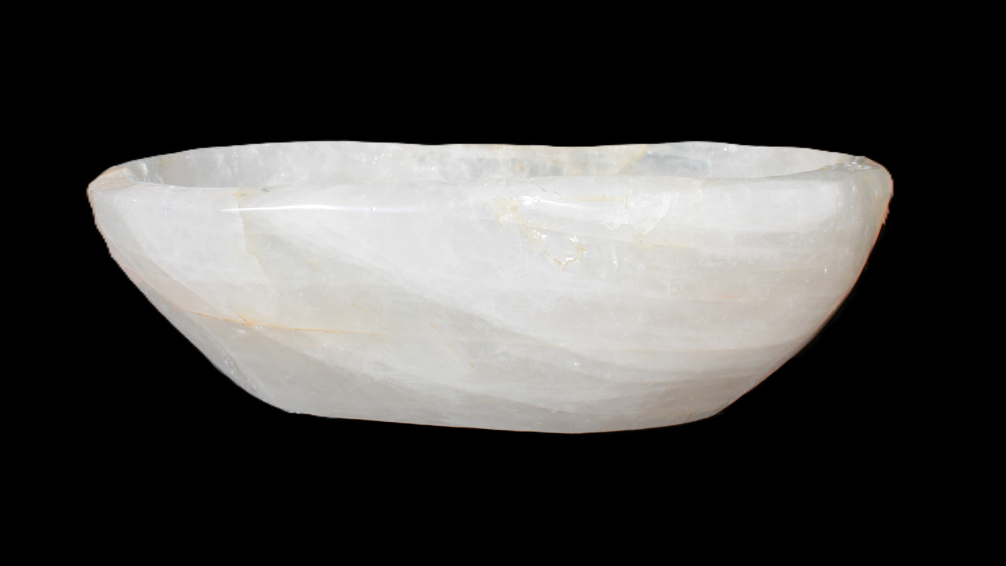 Quartz carved basin 390*220*130mm 10360g Rocks and Things