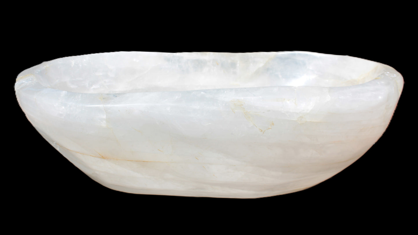 Quartz carved basin 390*220*130mm 10360g Rocks and Things