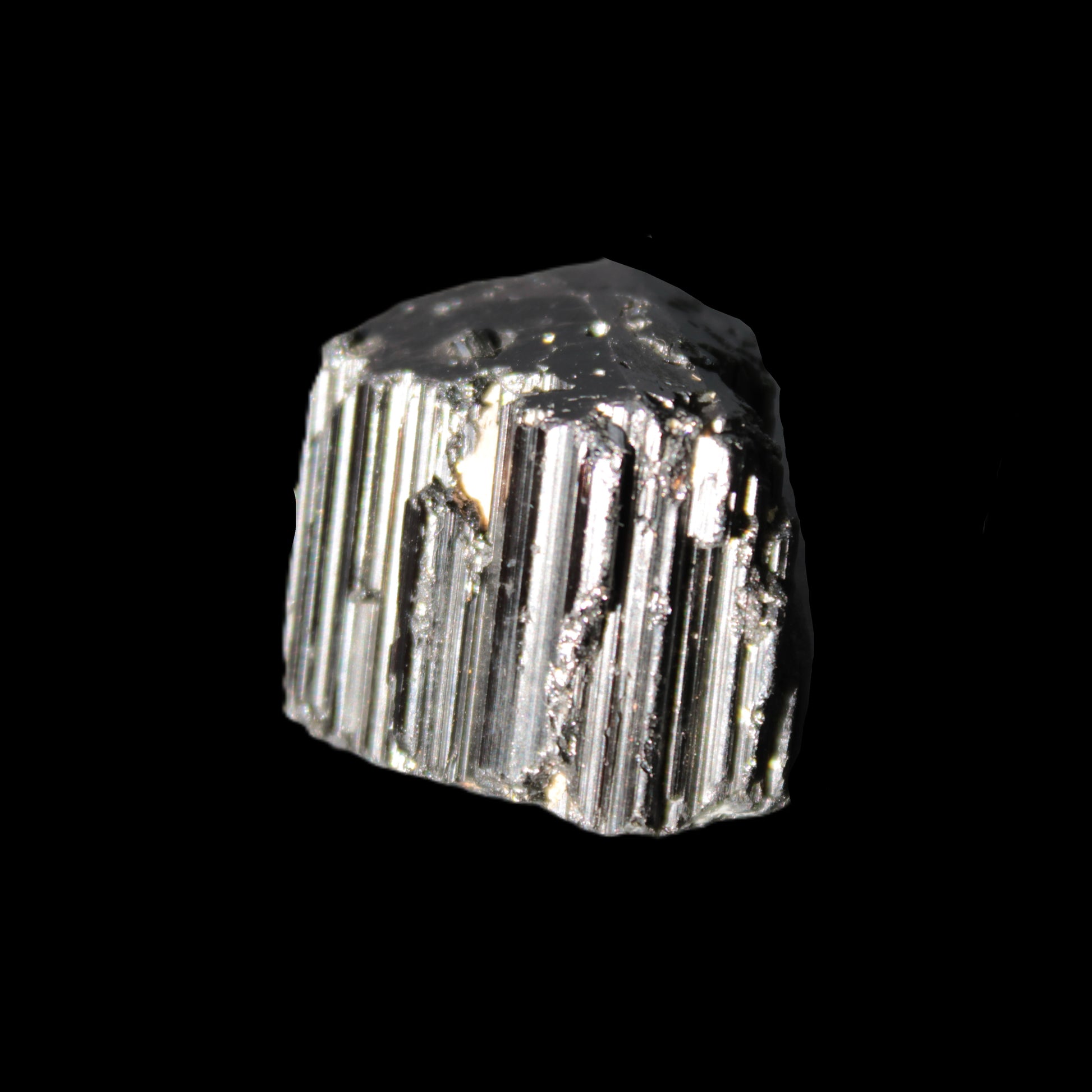 Black Tourmaline crystal 30*35mm 35.8g in bright sunshine